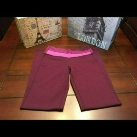 lululemon athletica Pants - Lululemon Astro Pants Plum and Raspberry Hyper Stripe, Size 6